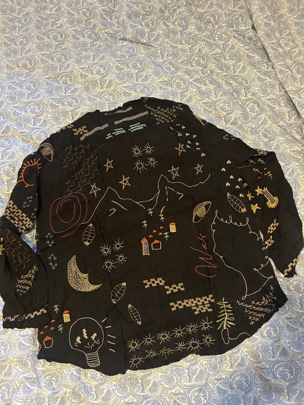 JOHNNY WAS STUNNING Embroidered top NWT - Rare Find Sz L - Picture 2 of 15